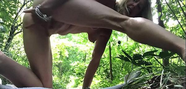  Public Solo in the Forest Orgasm